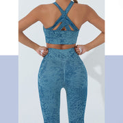 Buddha Stones Seamless Fitness Crop Tank Top High Waist Leggings Pants Sports Gym Yoga Outfits
