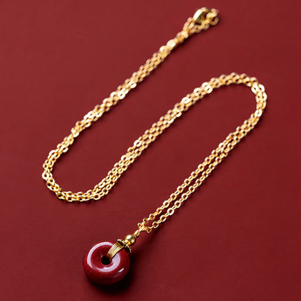 Buddha Stones Cinnabar Peace Buckle Calm Blessing Necklace Pendant (Extra 35% Off | USE CODE: FS35) - image 15