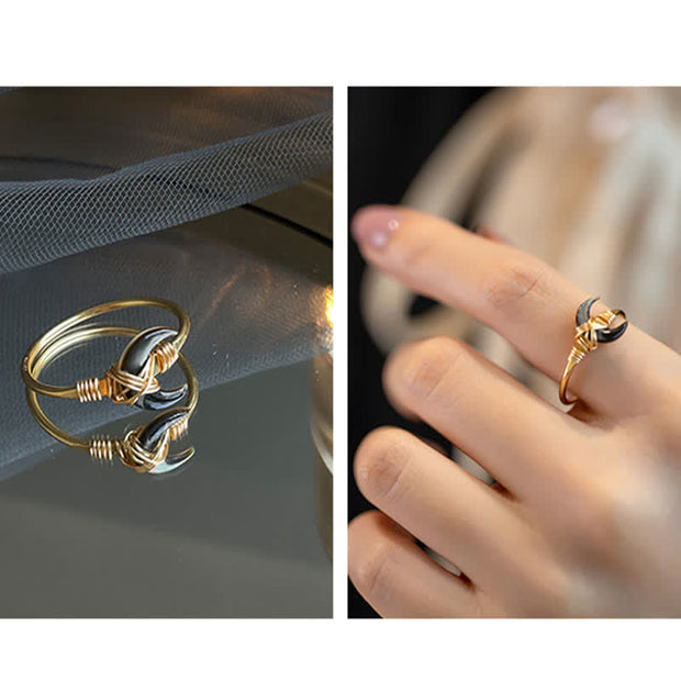 Buddha Stones Natural Tridacna Stone Moon 14K Gold Blessing Ring (Extra 30% Off | USE CODE: FS30) - image 15