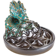 Dragon Pattern Ceramic Backflow Smoke Fountain Incense Burner Decoration (Extra 35% Off | USE CODE: FS35) - image 9