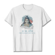 Buddha Stones Sanskrit OM NAMAH SHIVAYA Colorful Clouds Tee T-shirt T-Shirts BS White 2XL