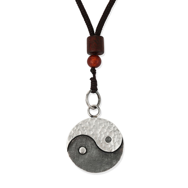 Buddha Stones 990 Sterling Silver Yin Yang Balance Harmony Necklace Pendant (Extra 30% Off | USE CODE: FS30) - Yin Yang - image 10