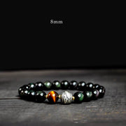 Buddha Stones To Experience a Reversal of Fortune Rainbow Obsidian Gold Sheen Obsidian Protection Bracelet Bracelet BS 8mm Rainbow Obsidian