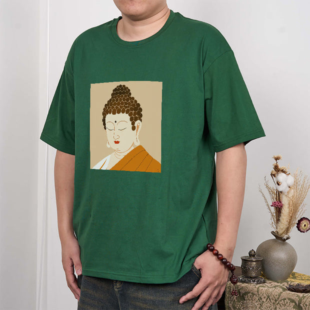 Buddha Stones Close Eyes And Relax Buddha Tee T-shirt T-Shirts BS 10