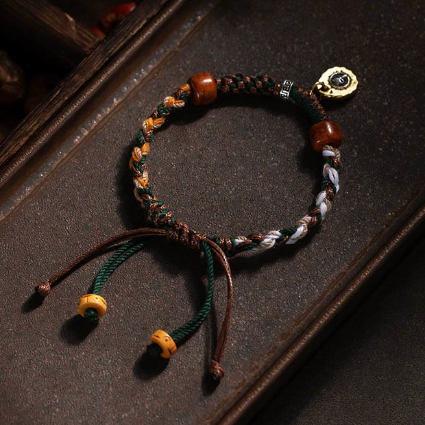 Buddha Stones Tibetan Camel Bone Yak Bone Luck Rope Bracelet Bracelet BS 2