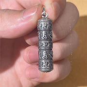 Buddha Stones Om Mani Padme Hum Swastika Twisted Chain Wisdom Necklace Pendant