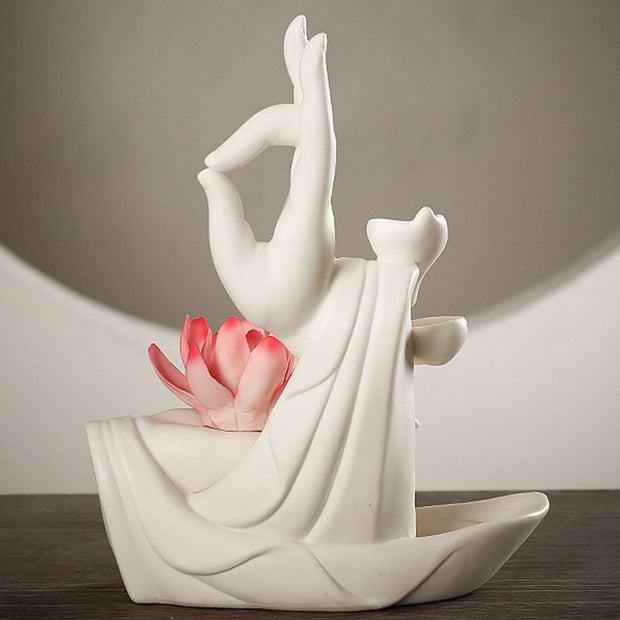 Buddha StonesTibetan Lotus Blessing Incense Burner Decoration (Extra 30% Off | USE CODE: FS30) - image 12