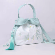 Buddha Stones Suzhou Embroidery Lotus Epiphyllum Magnolia Cotton Linen Tote Crossbody Bag Shoulder Bag Handbag 15