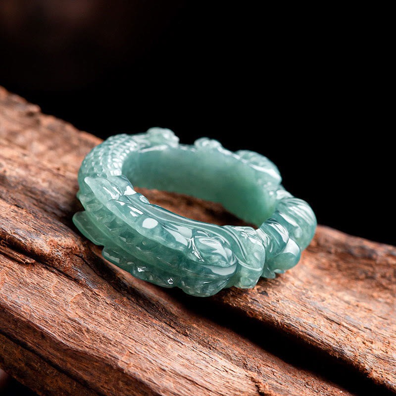 お得セット Natural Stones Buddha Jade buddhastoneshop – Ring Success Dragon ペンダントトップ、チャーム