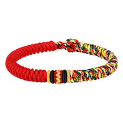 Buddha Stones Tibetan Handmade Multicolored Thread King Kong Knot Strength Braid String Bracelet Bracelet BS 4