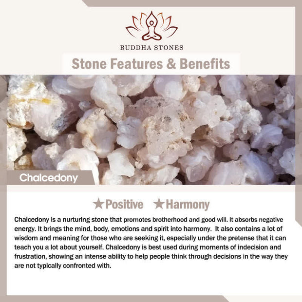 Buddha Stones "Sending Grace and Harmony"Plum Blossom Chalcedony Bracelet Includes Gift Message Card - image 17