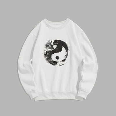 Buddha Stones Yin Yang Fleece Lined Polyester Sweatshirt