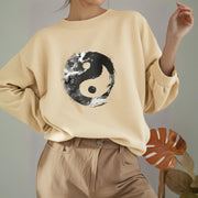 Buddha Stones Yin Yang Fleece Lined Polyester Sweatshirt