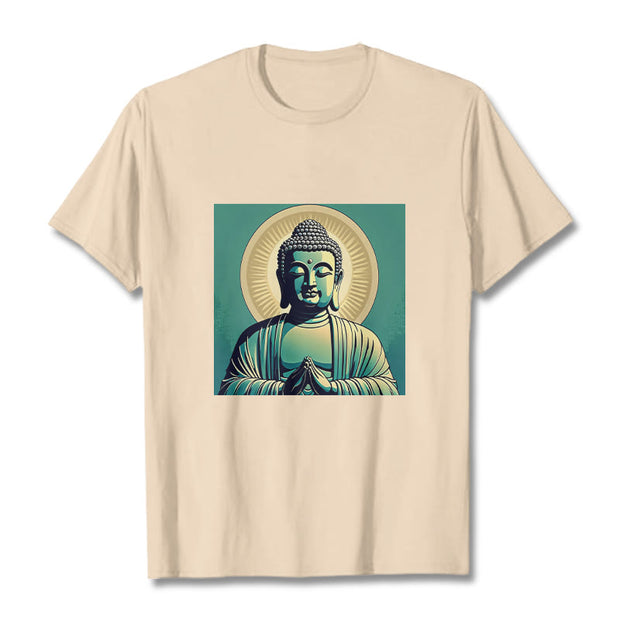 Buddha Stones Aura Green Buddha Tee T-shirt T-Shirts BS Bisque 2XL