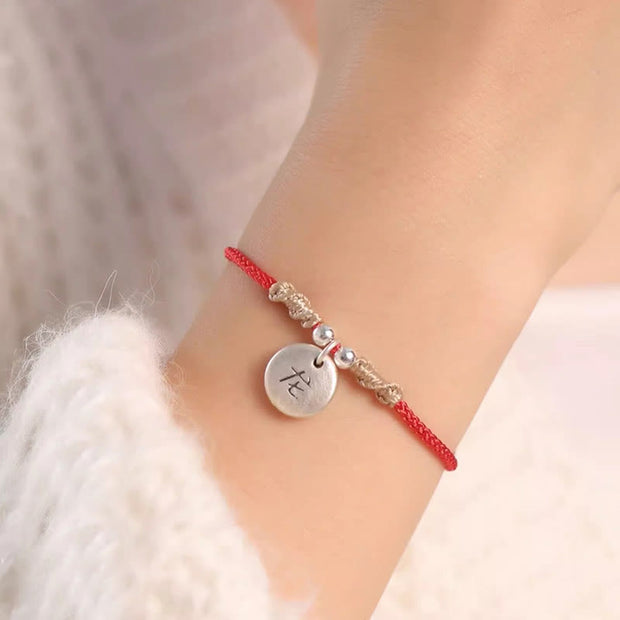 Buddha Stones Handmade 999 Sterling Silver Year of the Dragon Cute Chinese Zodiac Luck Braided Bracelet (Extra 35% Off | USE CODE: FS35) - image 9