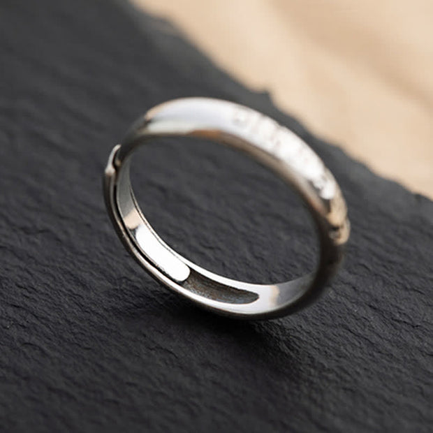 Buddha Stones 990 Sterling Silver Six True Words Om Mani Padme Hum Love Peace Ring (Extra 35% Off | USE CODE: FS35) - image 25