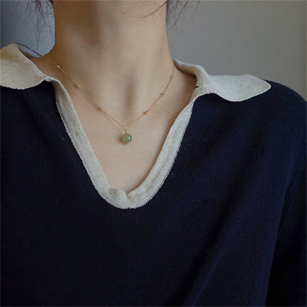 Buddha Stones 14k Gold Plated Hetian Jade Luck Beaded Necklace Pendant (Extra 35% Off | USE CODE: FS35) - image 4