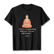 Buddha Stones The Mind Is Everything Meditation Buddha Tee T-shirt T-Shirts BS Black 2XL