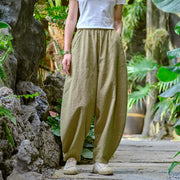 Buddha Stones Solid Color Loose Yoga Harem Pants With Pockets Harem Pants BS 4