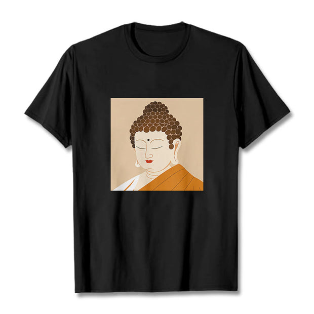 Buddha Stones Close Eyes And Relax Buddha Tee T-shirt T-Shirts BS Black 2XL