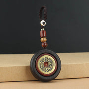 FREE Today: Attract Wealth Copper Coin Ebony Wood Red Sandalwood Key Chain Decoration FREE FREE Ebony Wood
