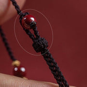 Buddha Stones Cinnabar Bead Fu Character Charm Blessing Braided String Bracelet (Extra 30% Off | USE CODE: FS30) - image 3