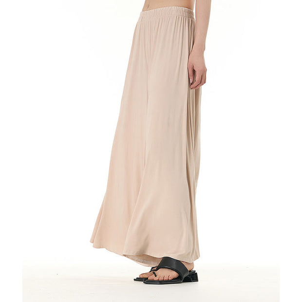 Buddha Stones Solid Color Loose Modal Wide Leg Pants With Pockets 16