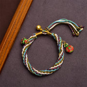 FREE Today: Fortune And Luck Handmade Gold Swallowing Beast Family Reincarnation Knot Braid Bracelet FREE FREE 1