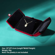 Buddha Stones Jewelry Storage Box Flannel Gift Box - Wine Red - Pendant Box - image 7