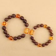 Buddha Stones Natural Phoebe Zhennan Wood Om Mani Padme Hum God Of Wealth Crystal Protection Bracelet (Extra 40% Off | USE CODE: FS40) - image 1