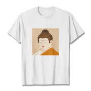 Buddha Stones Close Eyes And Relax Buddha Tee T-shirt T-Shirts BS White 2XL