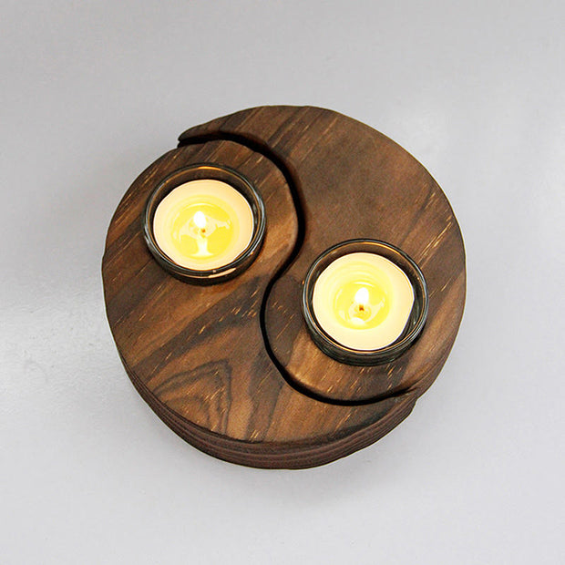 Buddha Stones Yin Yang Wood Candle Holder Meditation Rituals Use Items (Extra 35% Off | USE CODE: FS35) - image 10