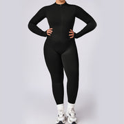 Buddha Stones PLUS SIZE Zip Up Solid Sports Jacket Flared Pants Leggings Gym Yoga Quick Drying Outfits