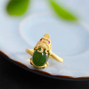 Buddha Stones 18k Gold-plated Pixiu Jade Wealth Ring (Extra 35% Off | USE CODE: FS35) - image 1