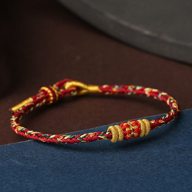 Buddha Stones Handmade Colorful Rope King Kong Knot Braided Luck Bracelet - image 7