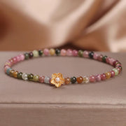 Buddha Stones Colorful Tourmaline Flowers Positive Bracelet 11