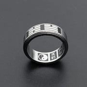 FREE Today: Balance and Harmony Bagua Yin Yang Titanium Steel Rotatable Ring