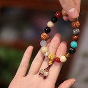 Buddha Stones Bodhi Seed Agate Wisdom Harmony Wrist Mala Bracelet