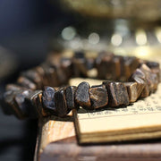 Buddha Stones Tarakan Agarwood Square Beads Strength Bracelet