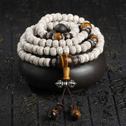 Buddha Stones Handmade Tibetan Tiger Eye Bodhi Seed Peace Bracelet Bracelet BS main