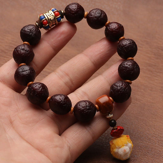 Buddha Stones Tibetan Bodhi Seed Agate Bead Luck Wealth Tassel Charm Wrist Mala (Extra 30% Off | USE CODE: FS30) - image 16