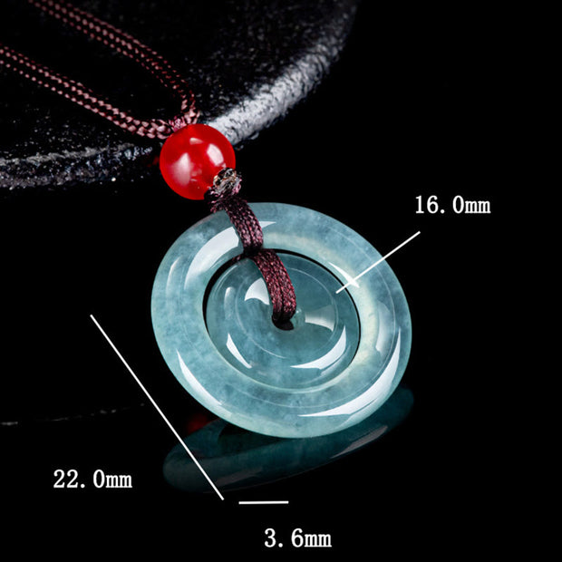 FREE Today: Auspicious and Protection Green Jade Double Peace Buckle Necklace Pendant FREE FREE 10