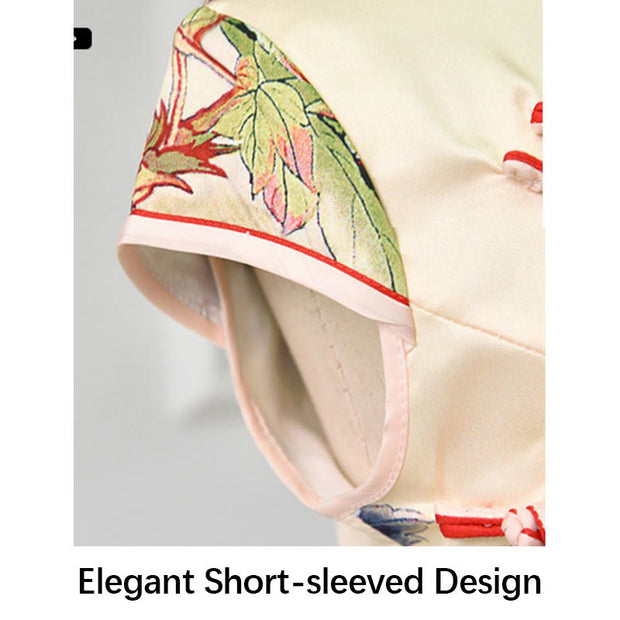 Buddha Stones Peony Flower Print Cheongsam Dress Women's Qipao (Extra 30% Off | USE CODE: FS30) - image 5