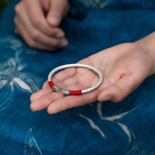 FREE Today: Good Fortune Tibet Om Mani Padme Hum Red String Bracelet Bangle FREE FREE 3