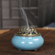 Buddha Stones Colorful Ceramic Incense Burner