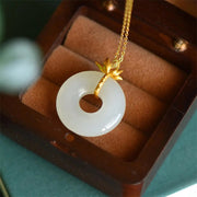 FREE Today: Serenity And Renewal White Jade Lotus Peace Buckle Necklace Pendant FREE FREE 3