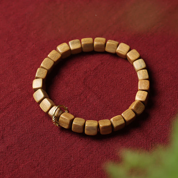 FREE Today: Gain Spiritual Power Tibetan Ebony Wood Square Beads Calm Bracelet