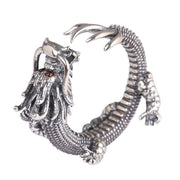 Buddha Stones 925 Sterling Silver Dragon Luck Protection Ring