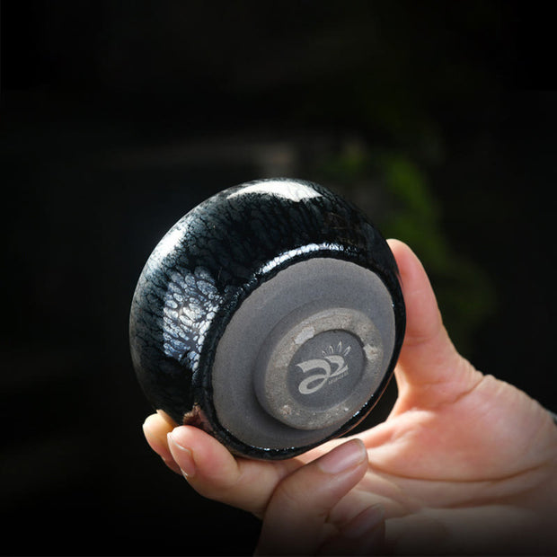 Buddha Stones 24K Gold Inlaid Sunflower Chinese Jianzhan Glaze Kiln Change Ceramic Teacup Tenmoku Kung Fu Tea Cup (Extra 35% Off | USE CODE: FS35) - image 7