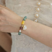 Buddha Stones Jade Sea shell Ruyi Lock Luck Bracelet Bracelet BS 4